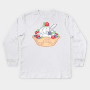 Frozen Yogurt in a Waffle Cup Kids Long Sleeve T-Shirt